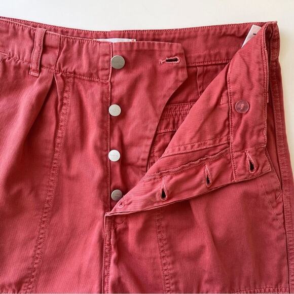 Sundry Croft Crop Pants Size 29 Deep Pockets Pink / Terra Cotta Cotton - Picture 7 of 10